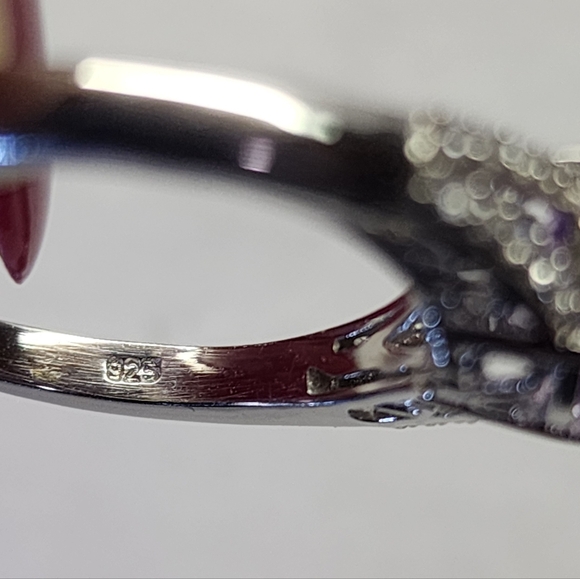 New In Package Sterling Silver Oval Cut Amethyst Ring SZ 10 - Picture 8 of 11